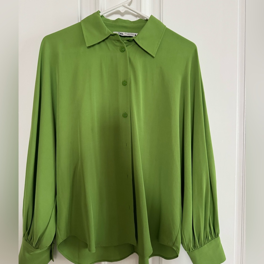 Zara Vibrant Green Blouse